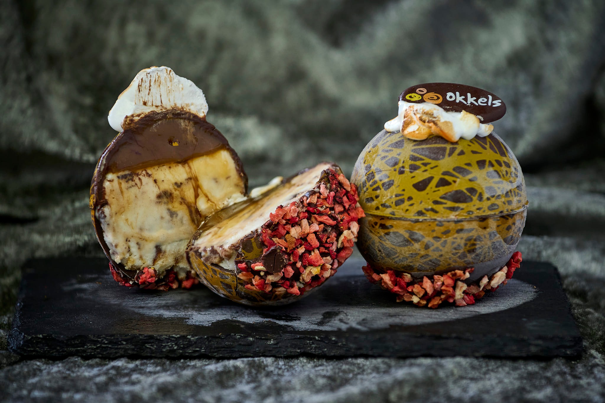 Julekugler af okkels is